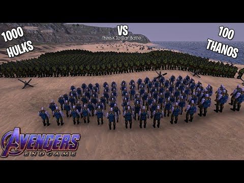 1000 Hulks VS 100 Thanos! Avengers End Game Promotion!