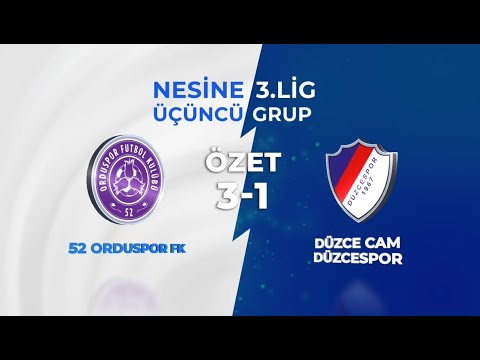 52 Orduspor FK 3-1 Düzce Cam Düzcespor | Maç Özeti