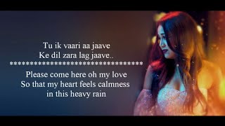 Baarish - Female Version by Neha Kakkar&quot; Lyrics With Translation - Bilal Saeed