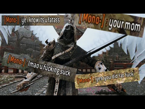 [For Honor] Saltiest Crybaby Warmonger Tries Ledging - Peacekeeper Brawls