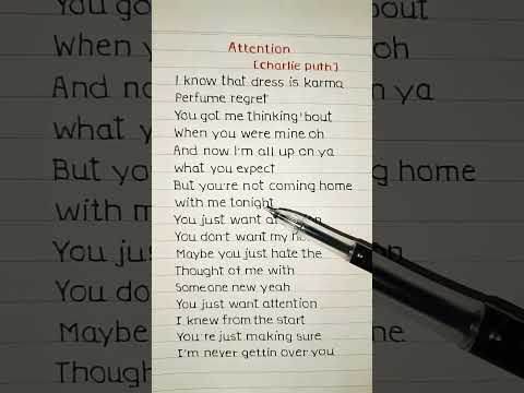 Charlie Puth - Attention Lyrics #attention #charlieputh #shorts #lyrics