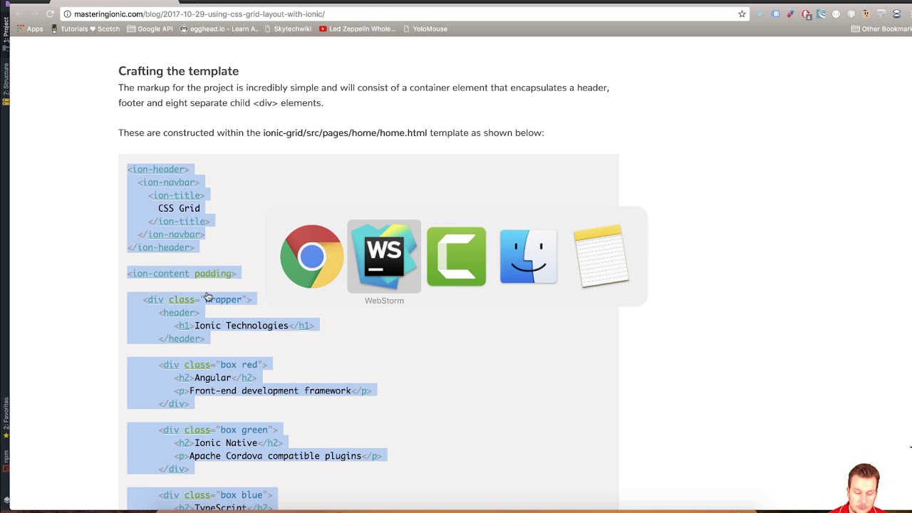 Ionic intro | S02E05 | borrowing css-html template