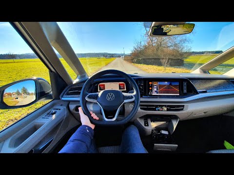 NEW Volkswagen Multivan T7 Plug-in Hybrid 7-Seats 2022 Test Drive POV