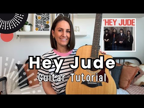 Hey Jude The Beatles Guitar Lesson Tutorial [Guitar Play Along for Beginners]