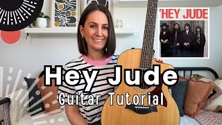 Hey Jude The Beatles Guitar Lesson Tutorial [Guitar Play Along for Beginners]