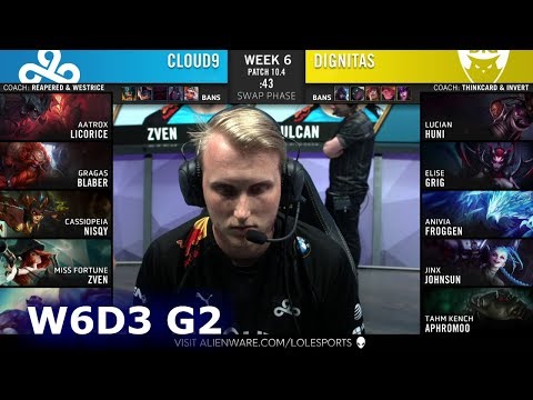 Cloud 9 vs Dignitas | Week 6 Day 3 S10 LCS Spring 2020 | C9 vs DIG W6D3