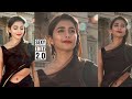 Pooja Hedge Black Saree Navel
