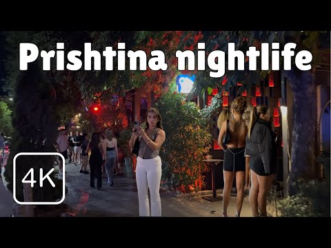 Summer Nightlife in Prishtina City Center | Walking Tour 4K