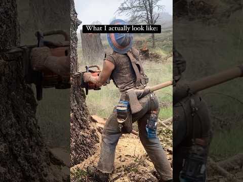 What I look like vs. what people think a woman that cuts timber for a living should look like..