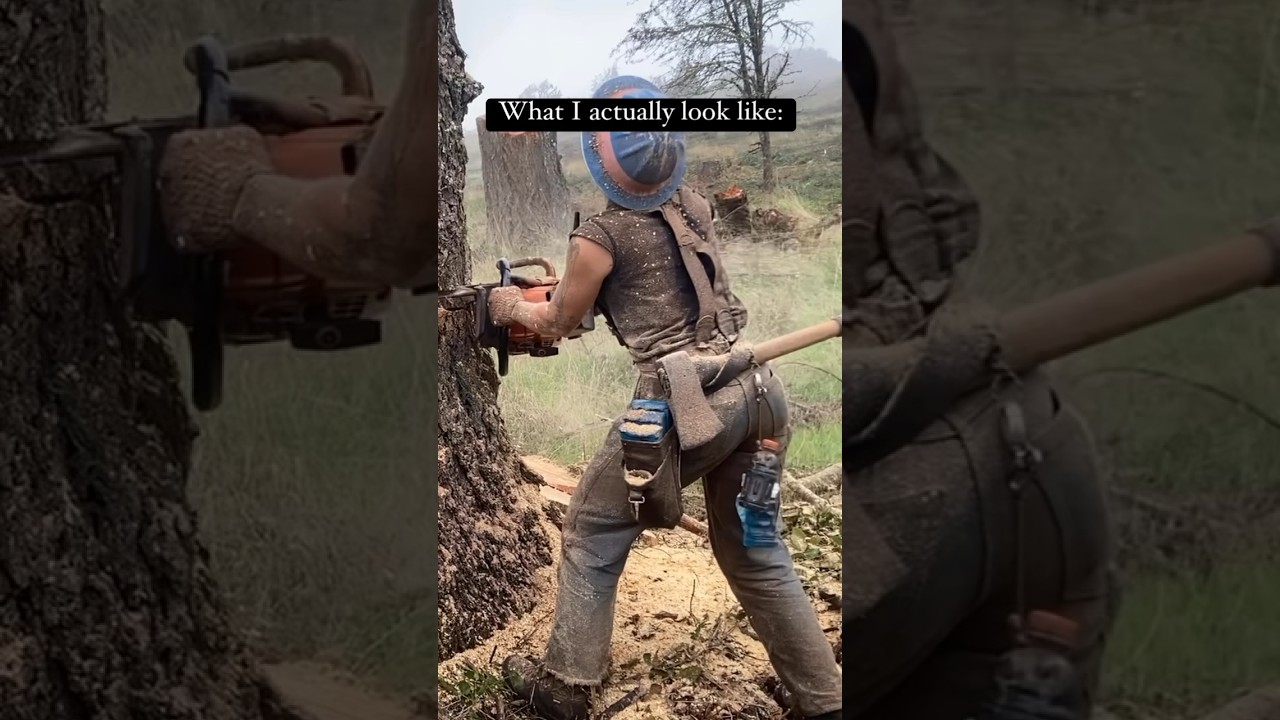What I look like vs. what people think a woman that cuts timber for a living should look like..