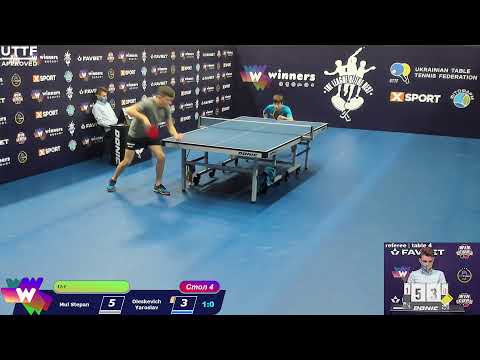 Mul Stepan vs Oleskevich Yaroslav. The League of the Best Table Tennis 4 20:30 19.12.2020