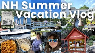 A Relaxing, Coastal Summer Family Vacation Trip To The Lake 🌊 New Hampshire Silent Travel Vlog📍📚🛍️⚓🚤