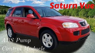 Saturn Vue ABS light on ABS pump control module replacement how to