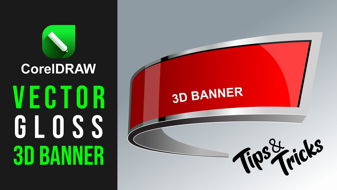 🔥 Master CorelDRAW: Create Stunning Glossy Vector Banners! 🔥