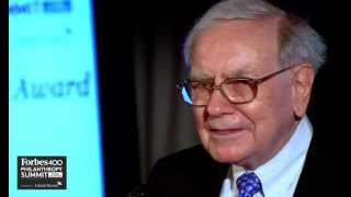 Warren Buffett Accepts Lifetime Achievement Award from Bono at Forbes 400 Summit