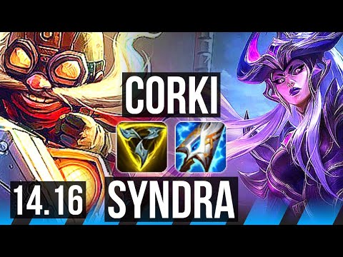 CORKI vs SYNDRA (MID) | 7/0/6, Godlike | EUW Grandmaster | 14.16