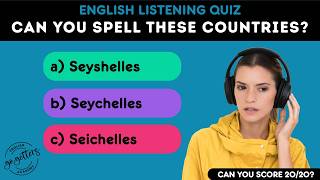 Country Names in English | Spelling Quiz for ESL Learners
