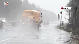 Bolu Dağı'na Mevsimin İlk Karı Düştü