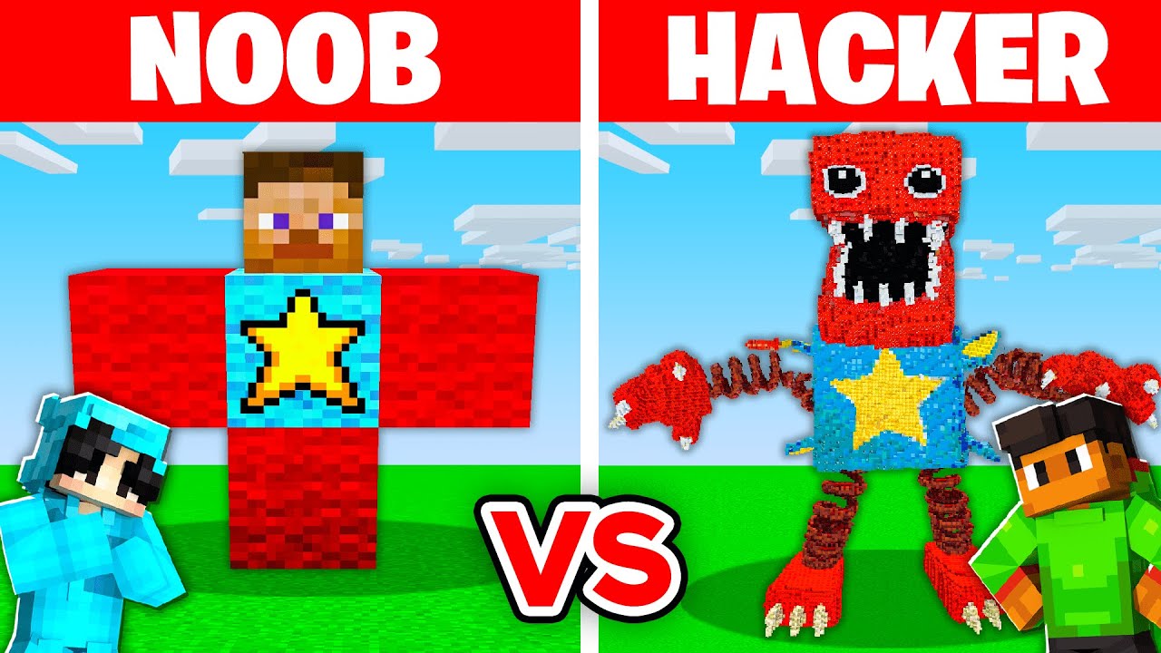 NOOB vs HACKER: I Cheated In a BOXY BOO Build Challenge!