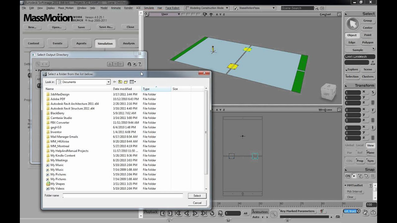 Oasys MassMotion Tutorial - Open an existing file & simulate