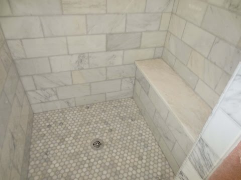 Complete Carrara Marble tile bathroom instalation  time lapse Video