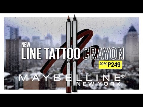 Pencil Liner Black Maybelline New York Line Tattoo Crayon Pen, Gel, Packaging Size: 0.4g