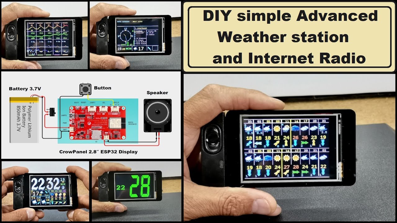 DIY simple Advanced Weather station with 5day forecast and Internet Radio
