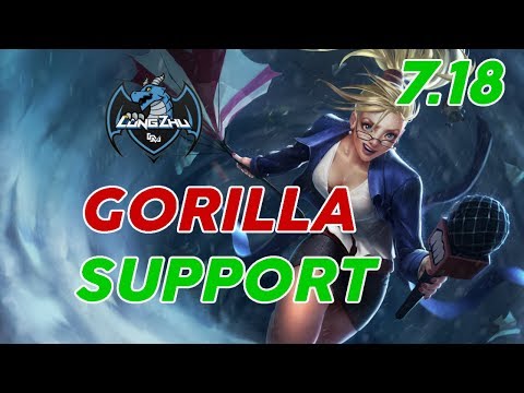 Longzhu GorillA Janna Support Patch 7.18 Pro Replay