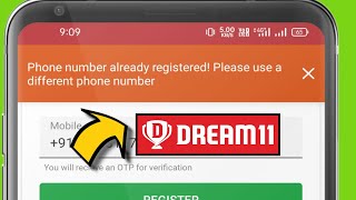 Phone number already registered problem solve in Dream 11 | phone number already registered kya kare