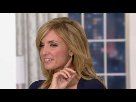 Baguette & Round Halo Drop Diamond Earring 14K, 3/4 cttw, by Affinity on QVC