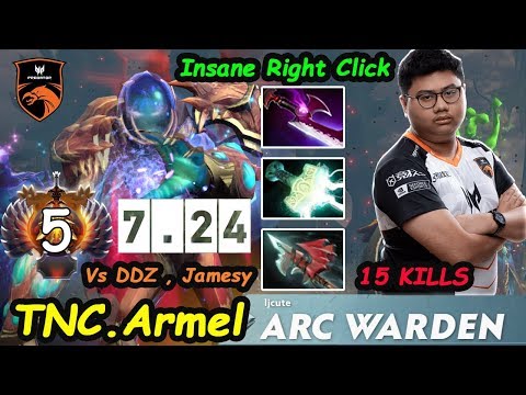 TNC Armel [Arc Warden] Carry Chaos Mode INSANE RIGHT CLICK New Patch 7.24 dota 2