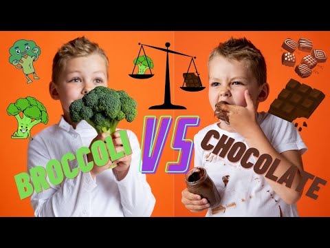 Broccoli VS Chocolate. And what will you choose?🥦🍫👍