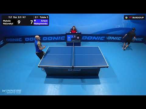 19:40 Mykola Halynskyi - Artem Maksymenko 14.07.2023 TT Euro.Cup Ukraine Star. TABLE 3