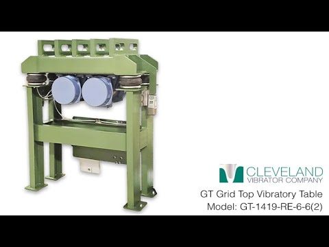Grid Top Vibratory Table for Settling Livestock Feed - Cleveland Vibrator Co.