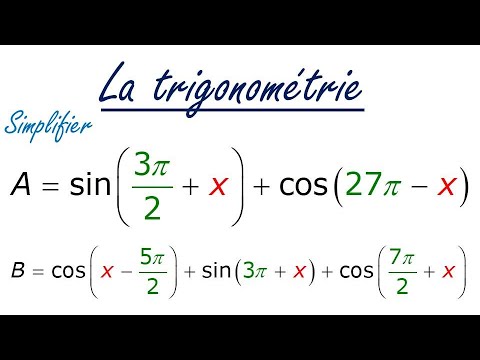 Simplification des expressions trigonométriques niveau TC