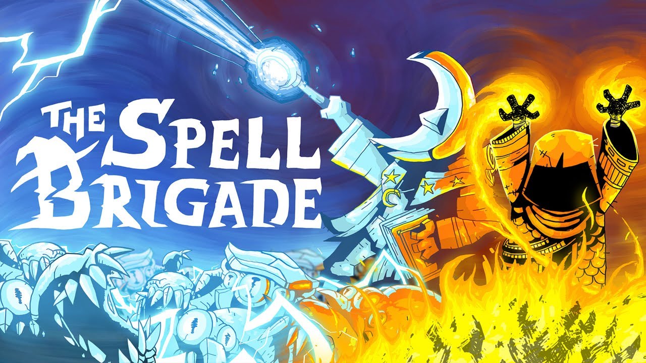 Promotional still showing wizards confronting a large enemy boss in battle