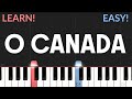 O Canada - Canadian National Anthem | EASY Piano Tutorial & Sheet Music