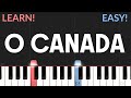 O Canada Canadian National Anthem EASY Piano Tutorial Sheet Music
