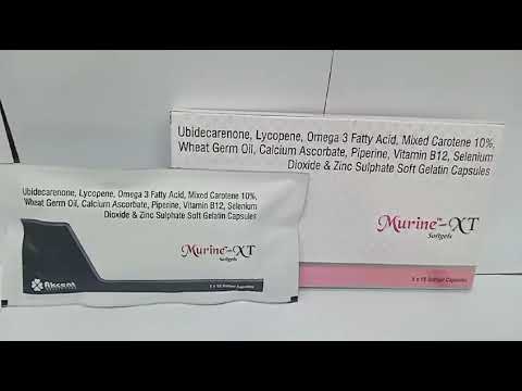 Murine-xt ubidecarenone lycopene omega 3 fatty acid capsules