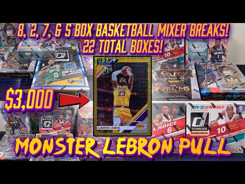 *MONSTER LEBRON PULL!* 8, 2, 7, & 5 Box Basketball Mixer Group Breaks - Prizm, Optic, Select & More!