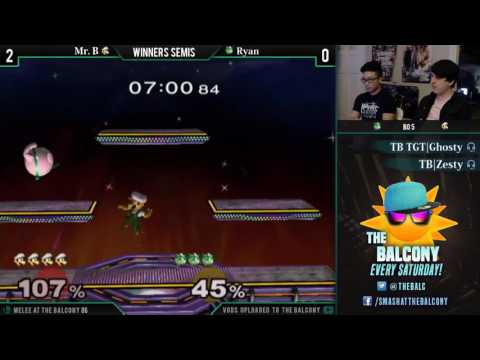 Melee @ the Balcony 86 - Winners Semis ft. Mr. B (Luigi) VS Ryan (Puff)