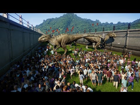 30 INDOMINUS REX vs 2000 PEOPLE - Jurassic World Evolution