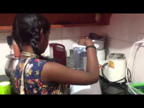 Chef Latika making Chocolate Milkshake