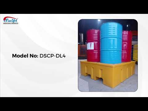 280L 4 Drum Spill Containment Pallets L1314 x W1314 x H450 mm
