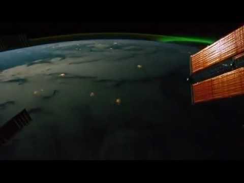 Северное сияние видео с МКС