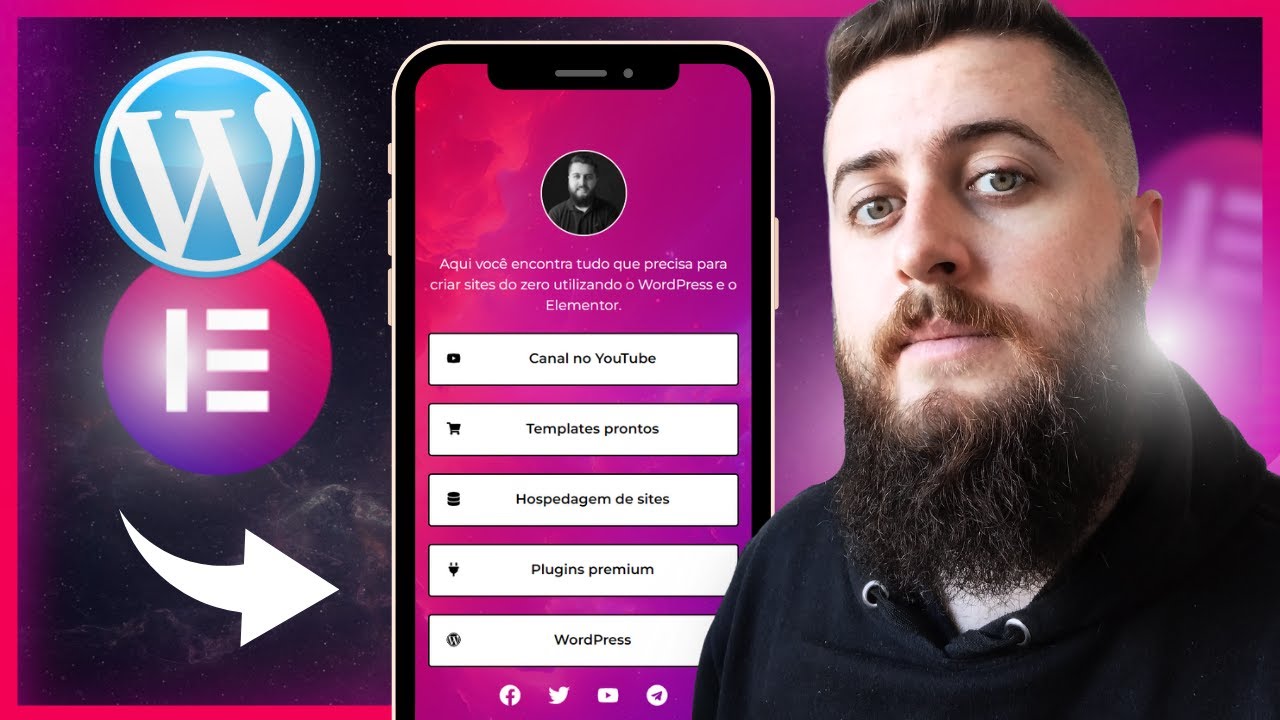 Como Criar PÁGINA DE LINKS no Elementor WordPress | Site Estilo Linktree