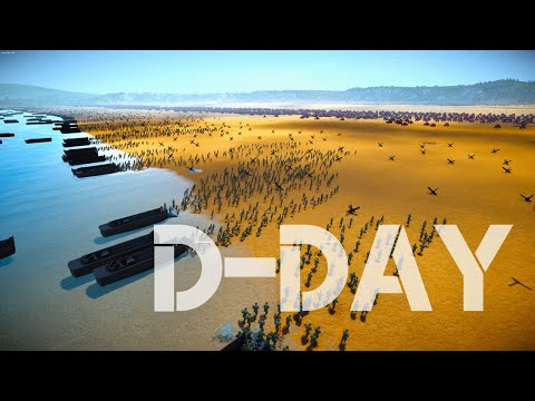 Ultimate Epic Battle Simulator 2 | 1MILLION US SOLDIERS land on Omaha Beach  |  D-DAY | 4K