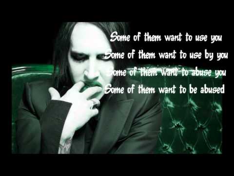 Marilyn Manson - Sweet Dreams - Lyrics + Pictures