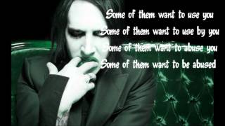 Marilyn Manson - Sweet Dreams - Lyrics + Pictures