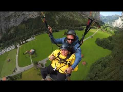 Swiss alp paragliding video 2